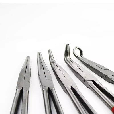 كماشة أنف طويلة تصل إلى إبرة قص مشبك أسنان مشطوف إضافي