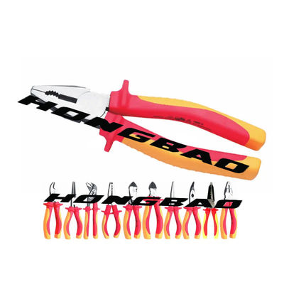 6 8 &quot;Vde 1000v Tool Kit قاطع جانبي معزول بأنف طويل Cr-V كماشة