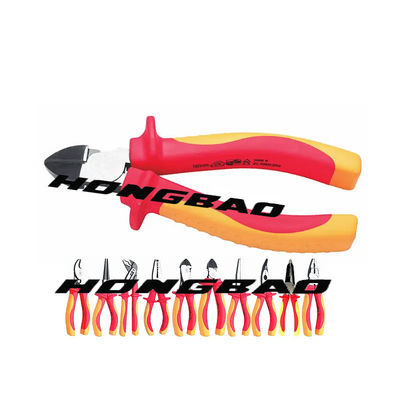6 8 &quot;Vde 1000v Tool Kit قاطع جانبي معزول بأنف طويل Cr-V كماشة